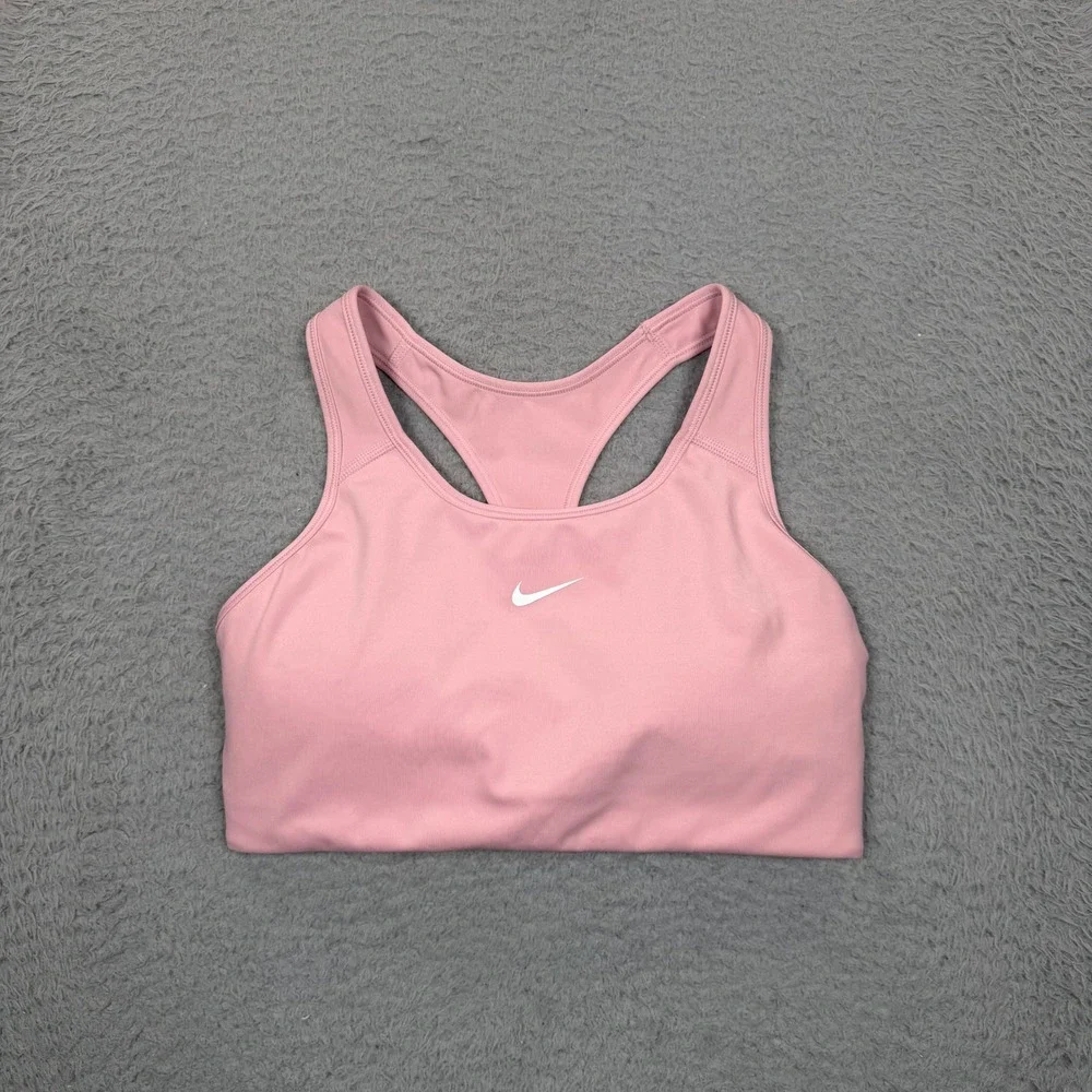 Nike Womens Dri-FIT Racerback Sports Bra Pink Medium BV3630-630